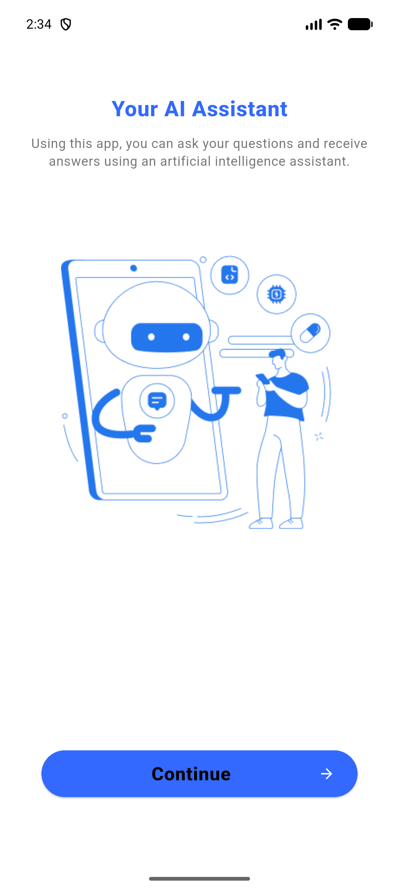 ChatterBox AI onboarding screen